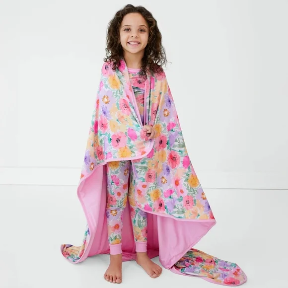 Watercolor Meadow Large Cloud Blanket